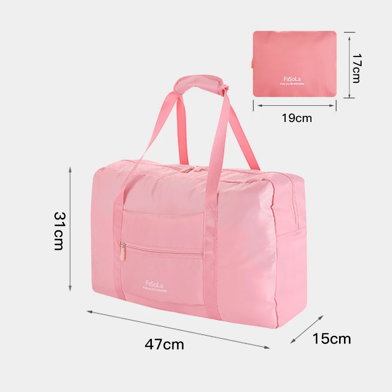 

Women Large Fitness Handbag Traveling Water Repellent Folding Bag Weekend Foldable Handbags Orangizer Duffle Bags Bolsa XA309WB
