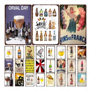 Жестяные тарелки для украшения бара, паба, вина, железа