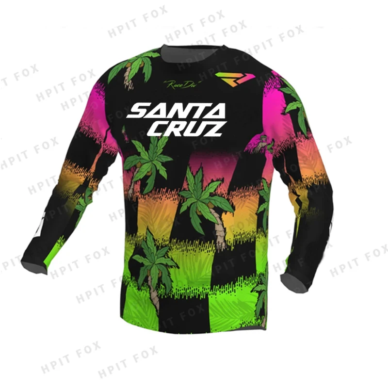 

Футболка для горного велосипеда Santa Cruz 2021, горный велосипед, MX, Мотокросс, BMX, гоночная футболка DH, одежда для велоспорта с длинным рукавом, фу...