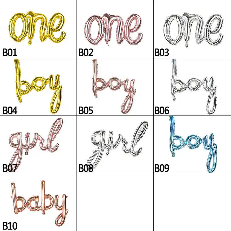 

1pc Baby Boy Girl Foil Balloon Inflatable Letter Ballon for Baby Shower 1st Birthday Party Decorations Christening Baptism Decor