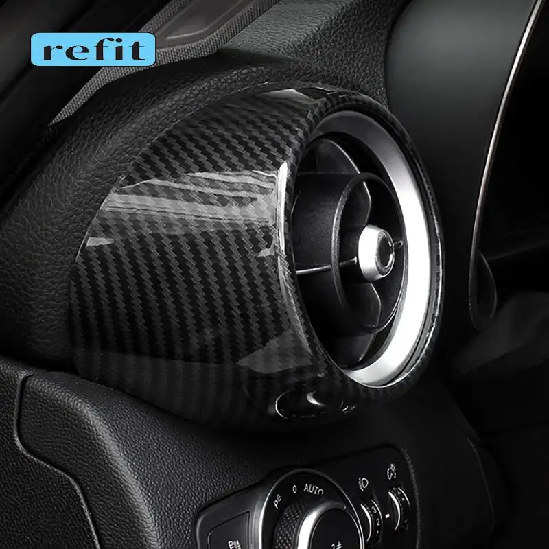 Carbon fiber front air outlet barrel rear air outlet decorative cover For Alfa Romeo Giulia Car Interior modification