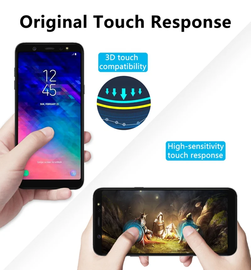 UPaitou полное покрытие закаленное стекло для Samsung Galaxy A6 Plus Защитная пленка экрана