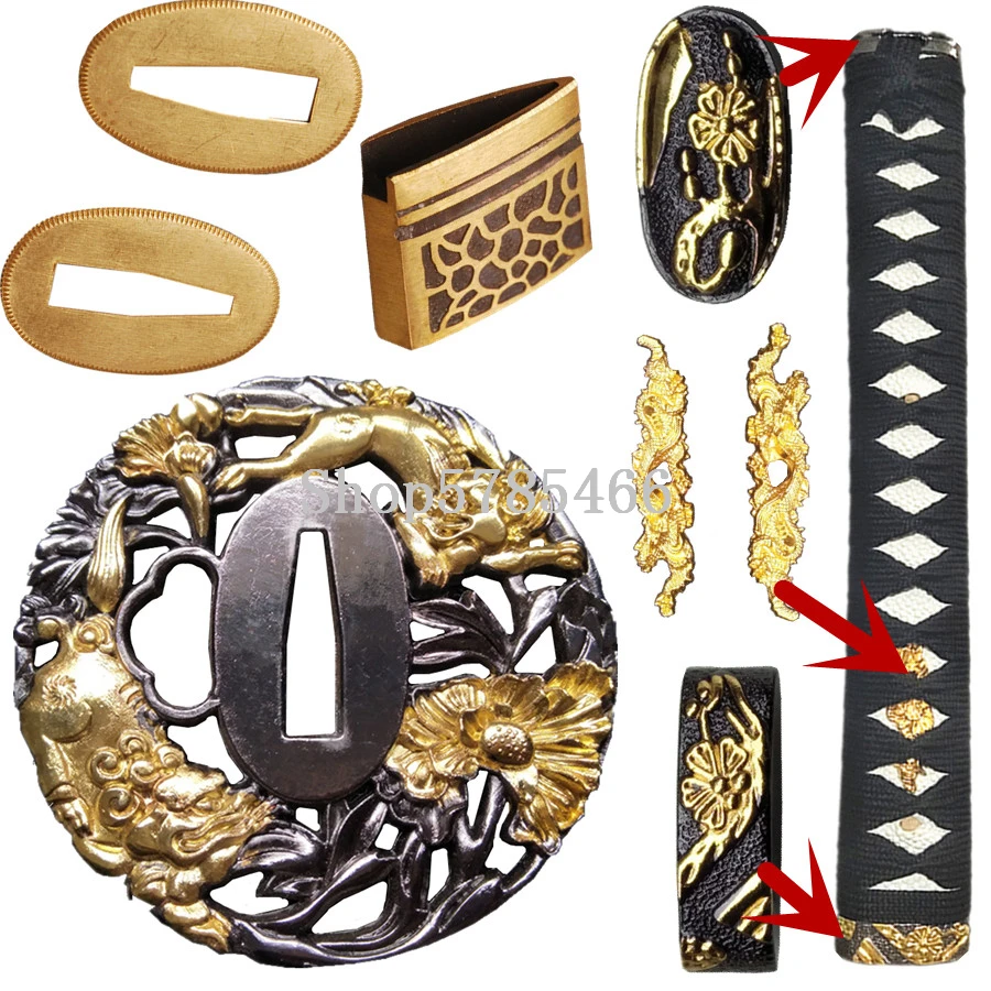 Японский самурайский меч катана/вакидзаси/костюм аксессуаров для охранника Kirsite