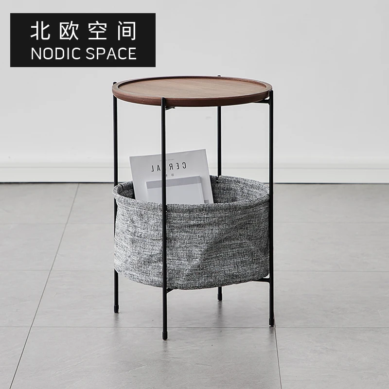 

Nordic Bedrooms Simple Sofa Corner Several Ins Bedside Table Moving Metal Iron Art Light Luxury Small Tea