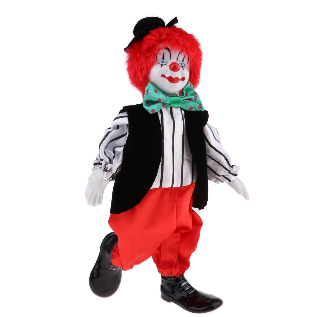 Постоянный клоун фарфоровая кукла 15 дюймов Арлекин Фигурки Коллекционная