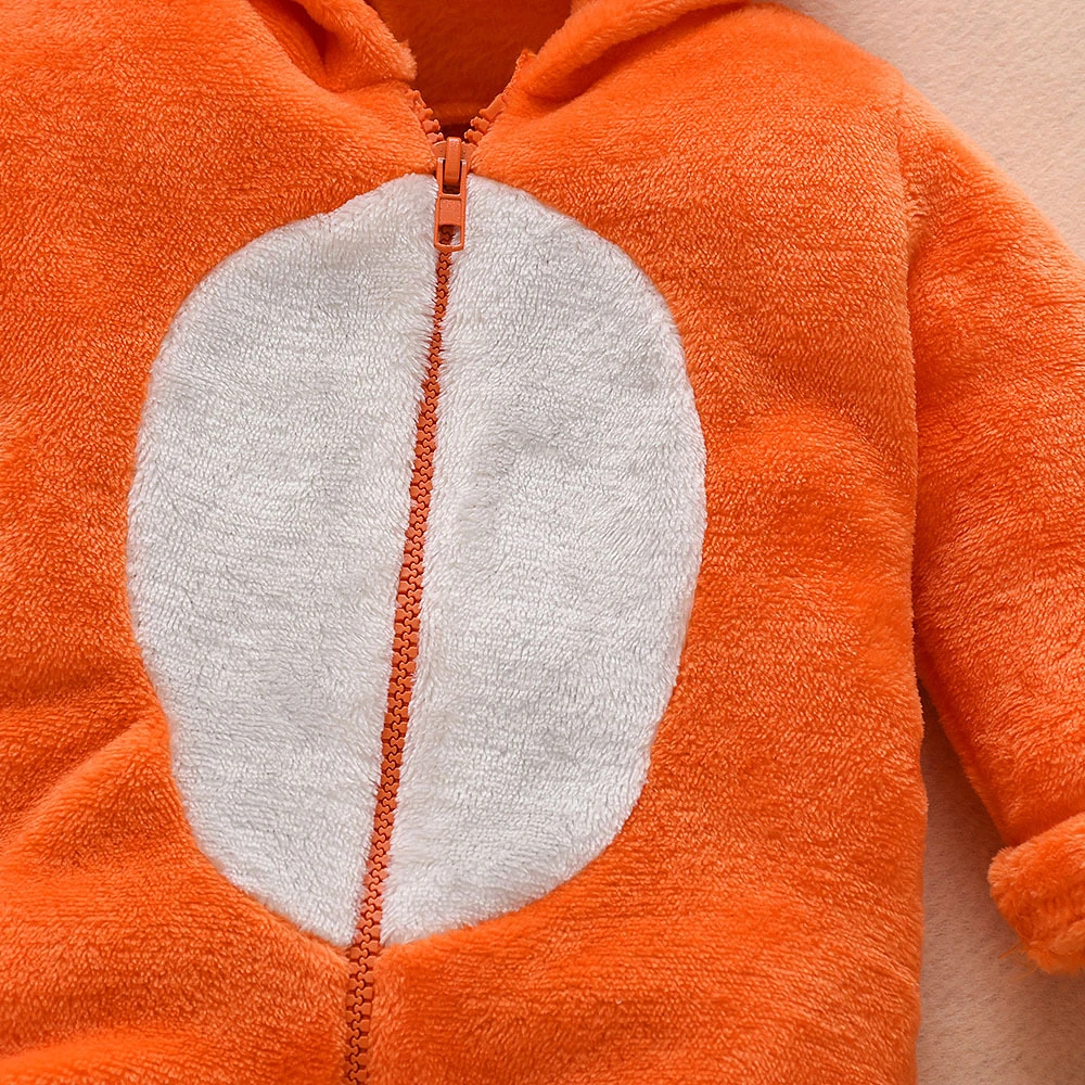 CYSINCOS Winter Warm Infant Jumpsuits Fleece Baby Boy Girl Cute Tiger Outwear Cotton Jackte Newborn Clothes Hooded Coats |