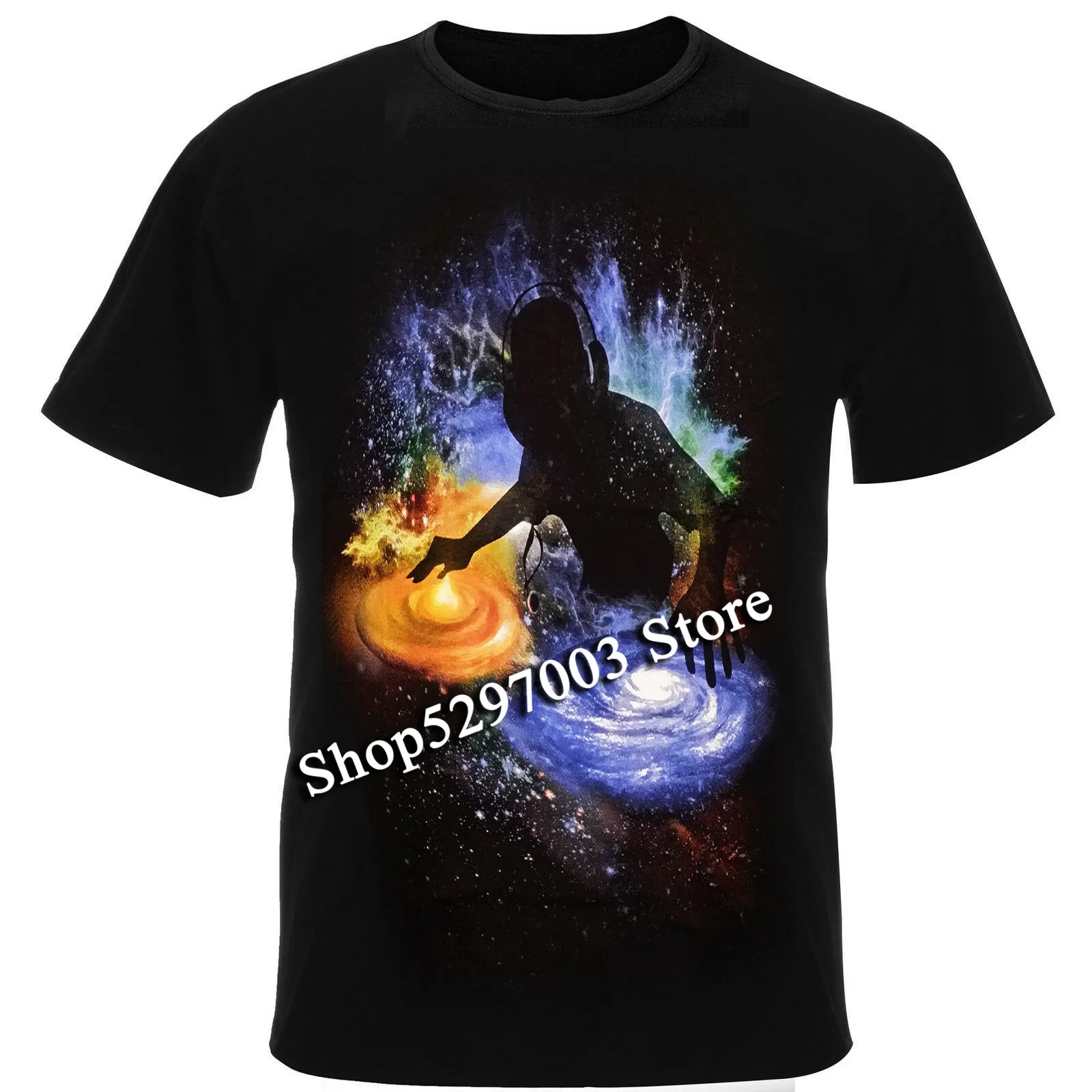 Epic Celestial Dj Galaxy Are His Decks The Cosmos Is Stage футболка Rm18T подростковый поп топ