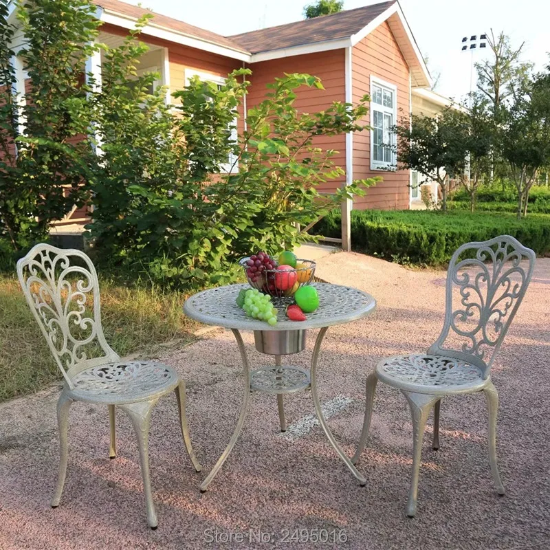 3 шт./компл. алюминиевый стол для бистро и 2 стула с ведром льда использования в