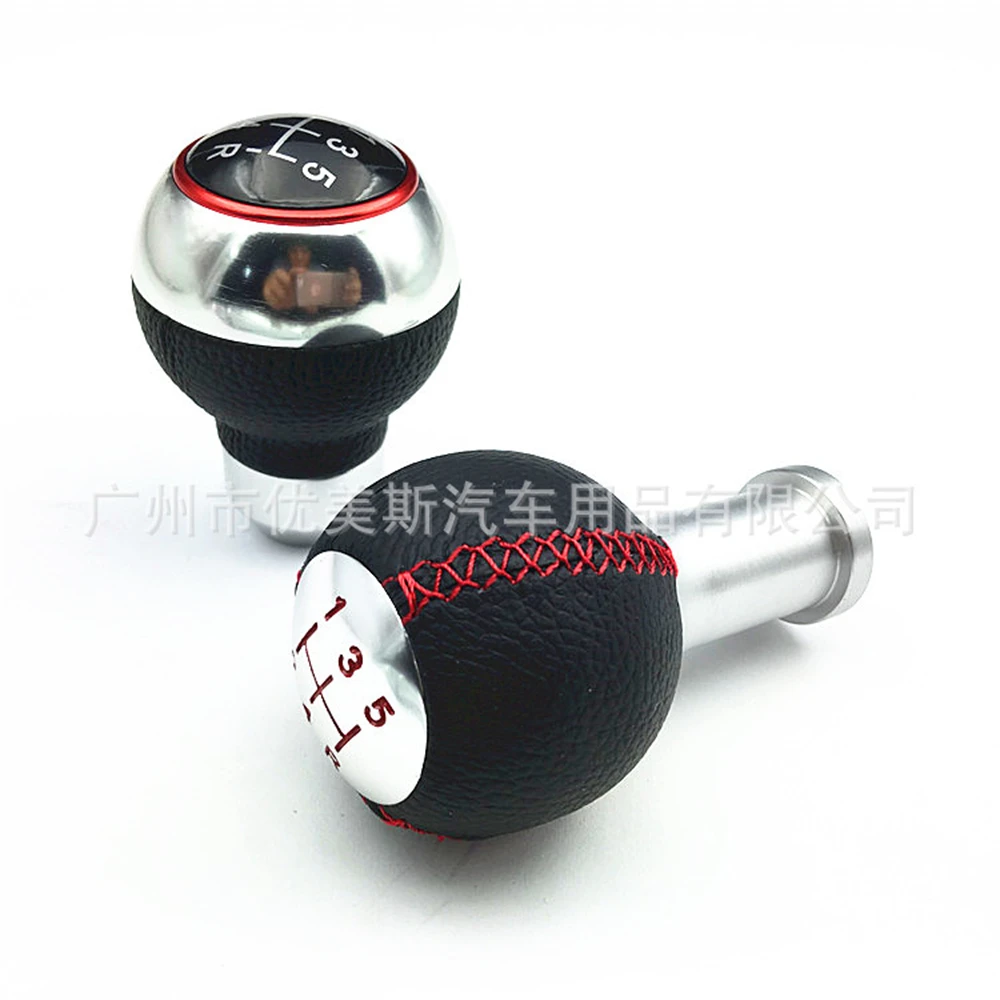 

Универсальный рычаг переключения передач для автомобиля AT MT, ручная алюминиевая ручка переключения передач, черный кожаный, подходит для ...