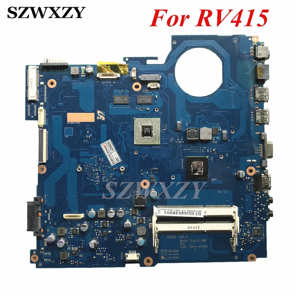 Фото SZWXZY BA92-09425A для Samsung RV415 материнская плата ноутбука с процессором E450 CPU E350 HD 6470M/1GB
