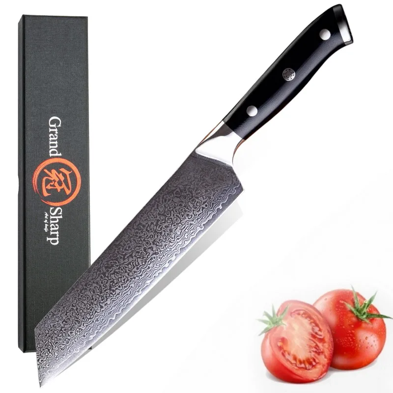GRANDSHARP Дамасские кухонные ножи Kiritsuke Gyuto поварской нож 67 слоев японский дамасский vg10 высокий нож из углеродистой стали