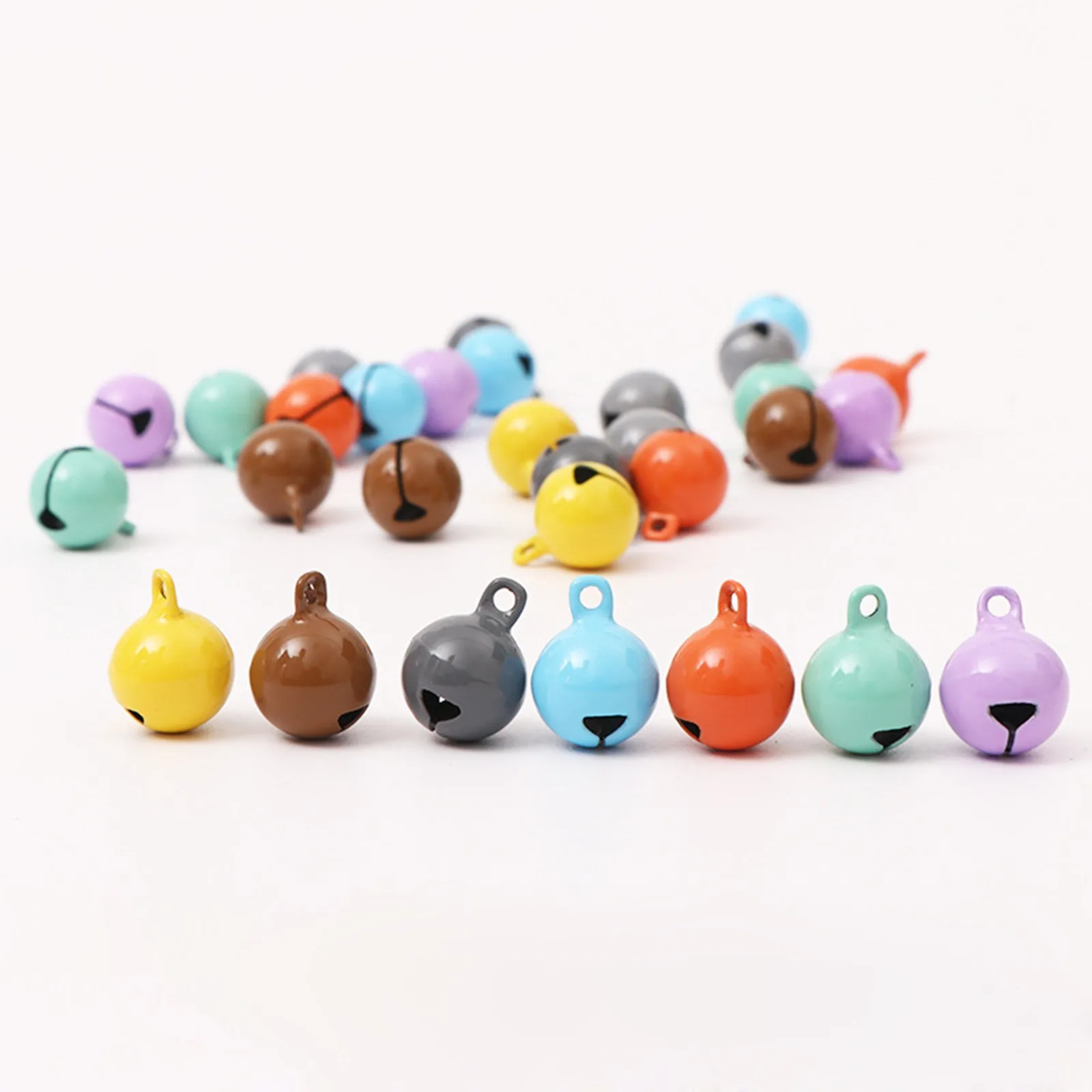 

6mm-18mm Copper Charms At Random Color Christmas Bell Charms DIY Making Keychains Necklace Women Party Jewelry Findings,20PCs
