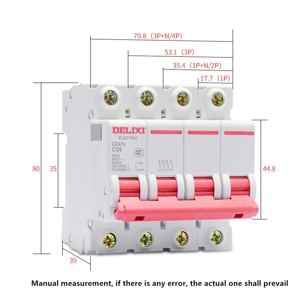 Dz47s 2P &quotC" изогнутый 400V 1A - 63A Delixi бытовой выключатель воздуха 2A 3A 4A 6A 10A 16A 20A 25A 32A 40A