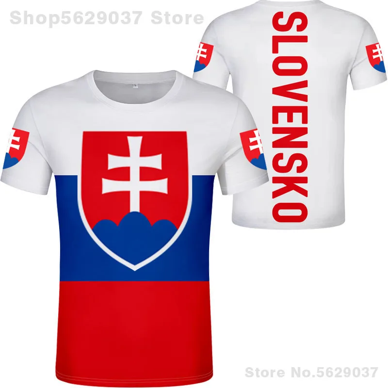 Slovakia T Shirt Custom Name Number Svk T-Shirt Nation Flag Sk Slovensko Country Slovak Republic College Print Photo Diy Clothes