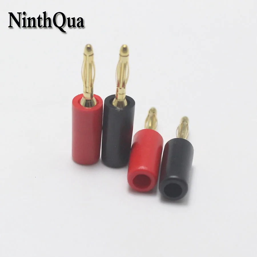 

100pcs Gold plated 2mm Banana Plug Jack For Speaker Amplifier Test Probes Connector for OD3.5mm Cable