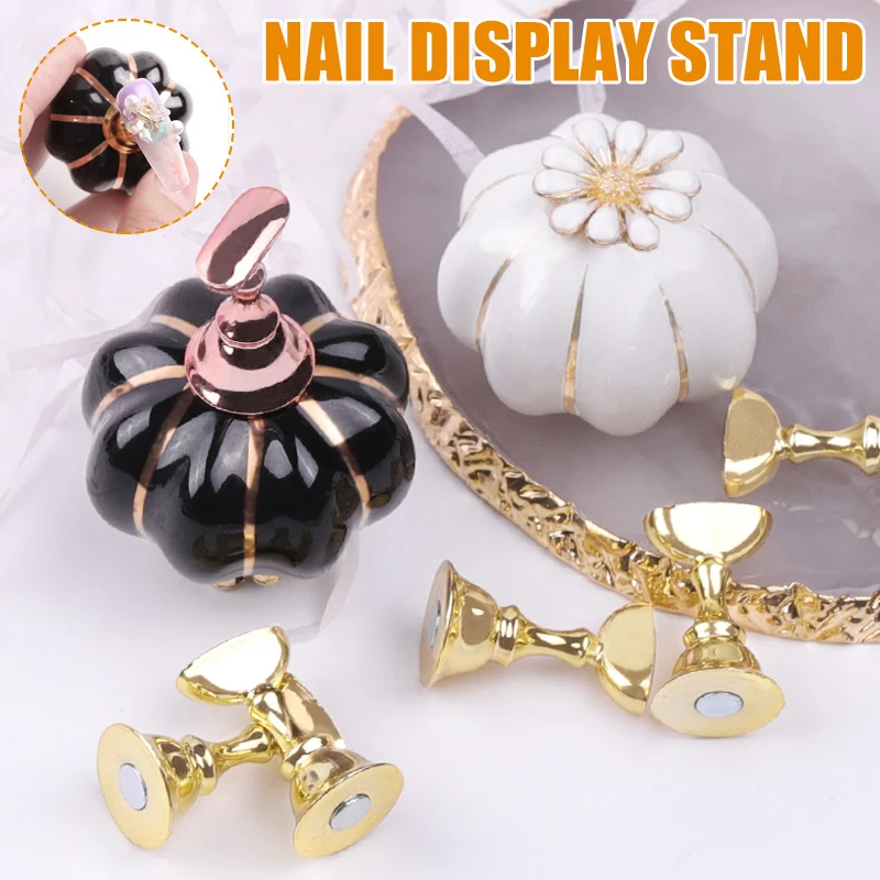 

High Quality 1 Set Magnetic Nail Practice Tips Trainning Display Stand Holder Base Nail Art Manicure Tools