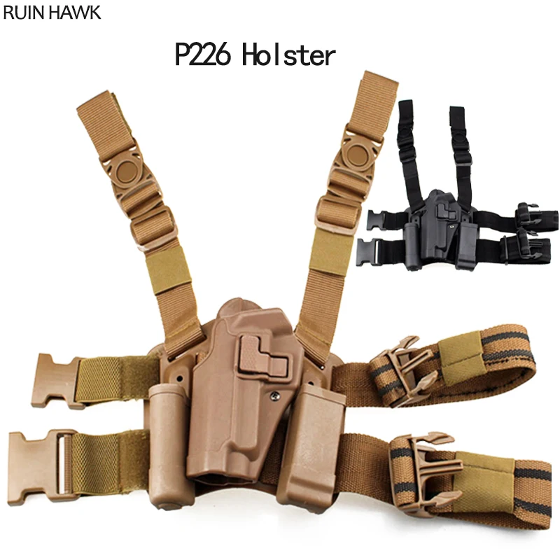 

Sauer Sig P226 Accessories Gun Case Army Combat Pistol Leg Holster Tactical Glock Hunting Airsoft Air Gun RH Thigh Holster