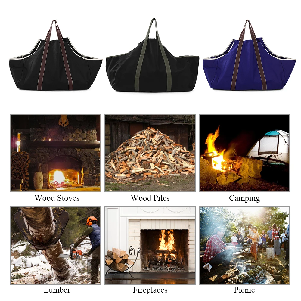 Открытый Кемпинг деревянные печи холст огненная древесина Tote дрова несущая