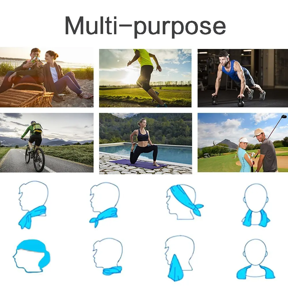 Ледяное прохладное полотенце впитывающее пот быстросохнущее Бодибилдинг