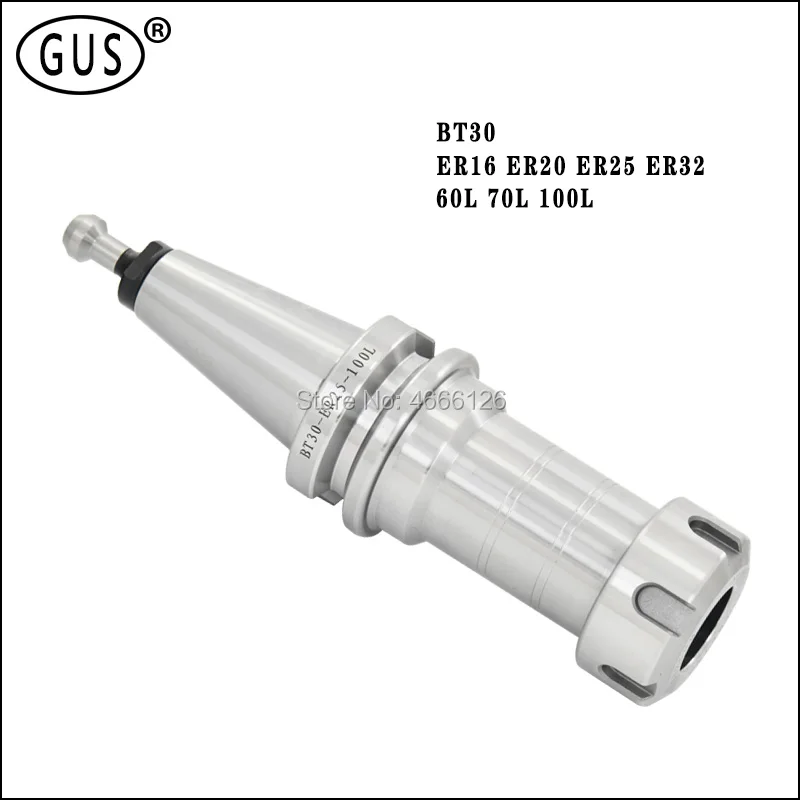 

Free shipping BT30 ER16 ER20 ER25 ER32 60 70 100L milling cutter chuck CNC machining center spindle tool holder Accuracy 0.002mm