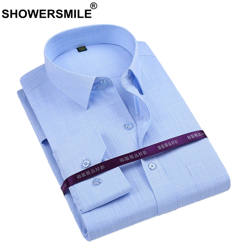 Рубашка SHOWERSMILE мужская из бамбукового волокна Классическая формальная сорочка с