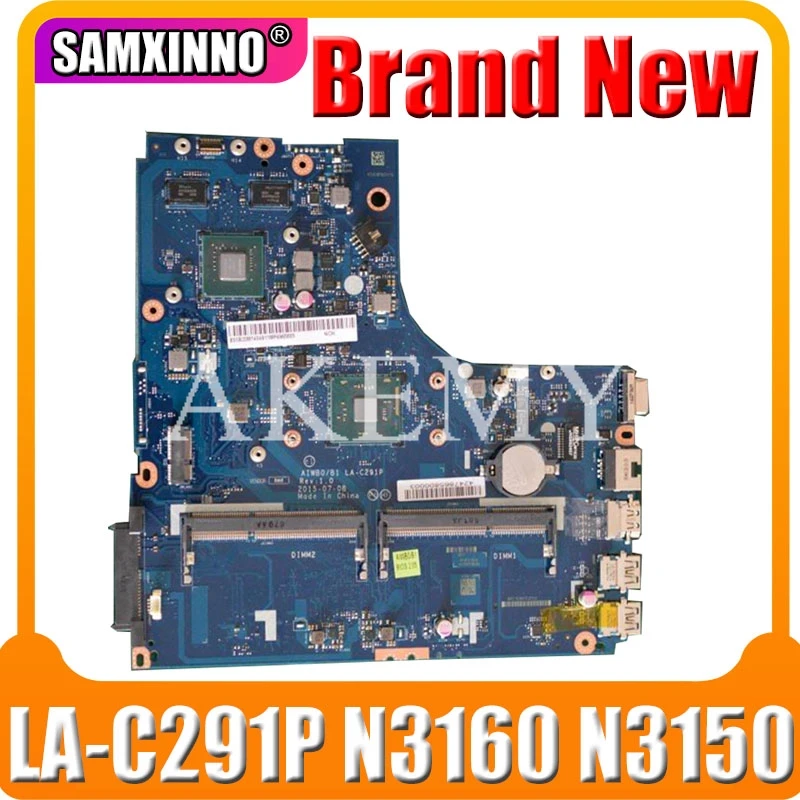 

New Mainboard For Lenovo Ideapad B51-30 Laptop Motherboard AIWBO/B1 LA-C291P N3160 N3150 CPU 4 cores