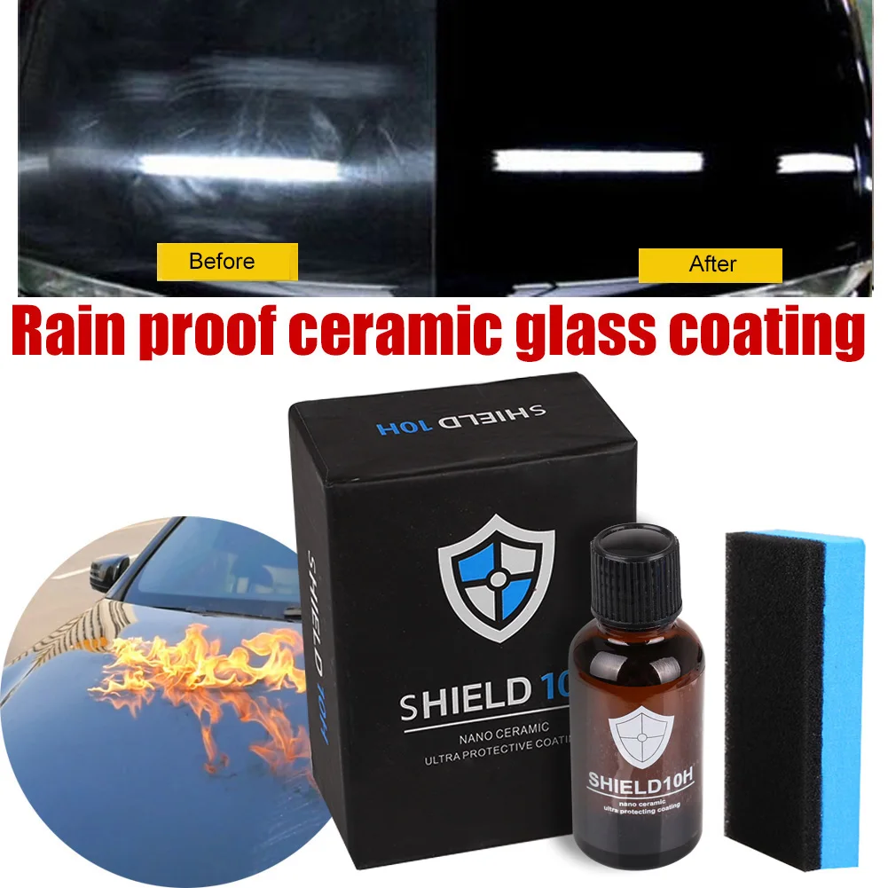 

10H Car Liquid Ceramic Coat Hydrophobic Glass Coating Motocycle Paint Care Anti-scratch Auto Detailing Glasscoat Car Polish