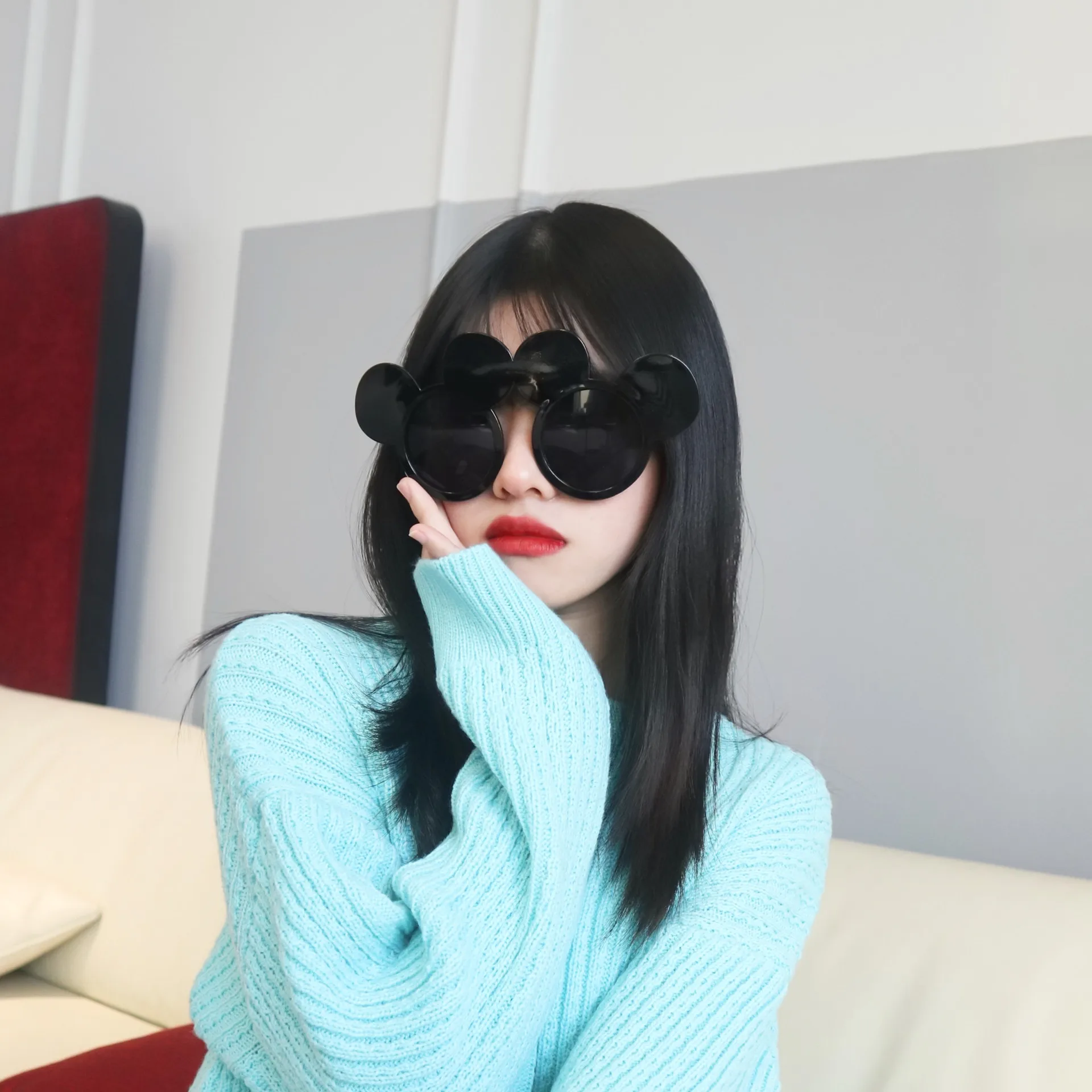 

Cute Cartoon Image Adult Sunglasses Funny Animation Design Selfie Taking Photos Party Outdoor Personality Lolita Glasses