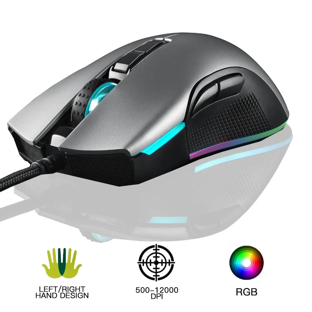 Motospeed V70 USB Проводная игровая мышь PMW3325 5000 dpi PMW3360 12000 dpi компьютер RGB светодиодный многоцветная подсветка отправка с коробкой
