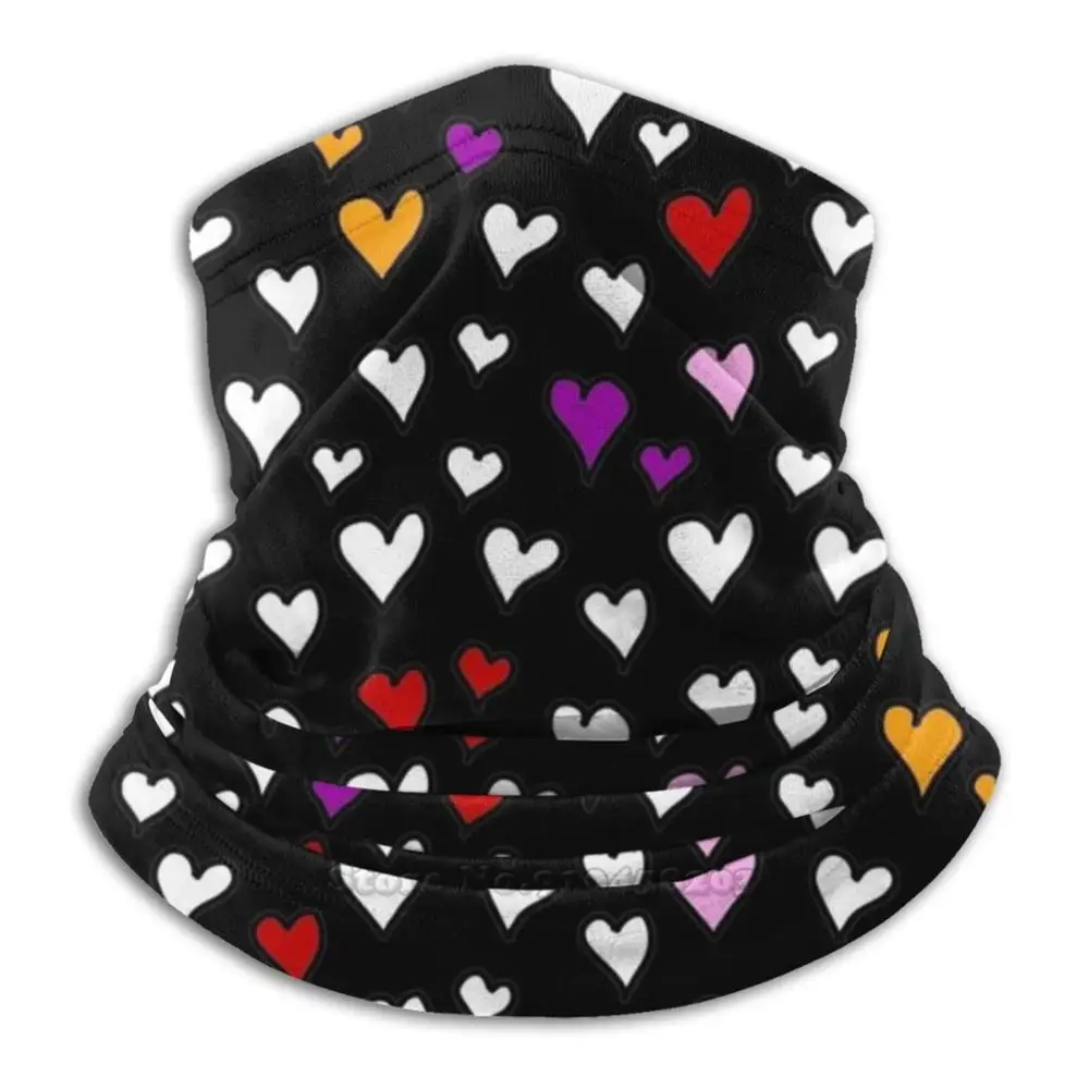 

Черный многоцветный шарф с сердечками бандана повязка на голову на открытом воздухе Альпинизм теплые уход за кожей лица маска многоцветный...