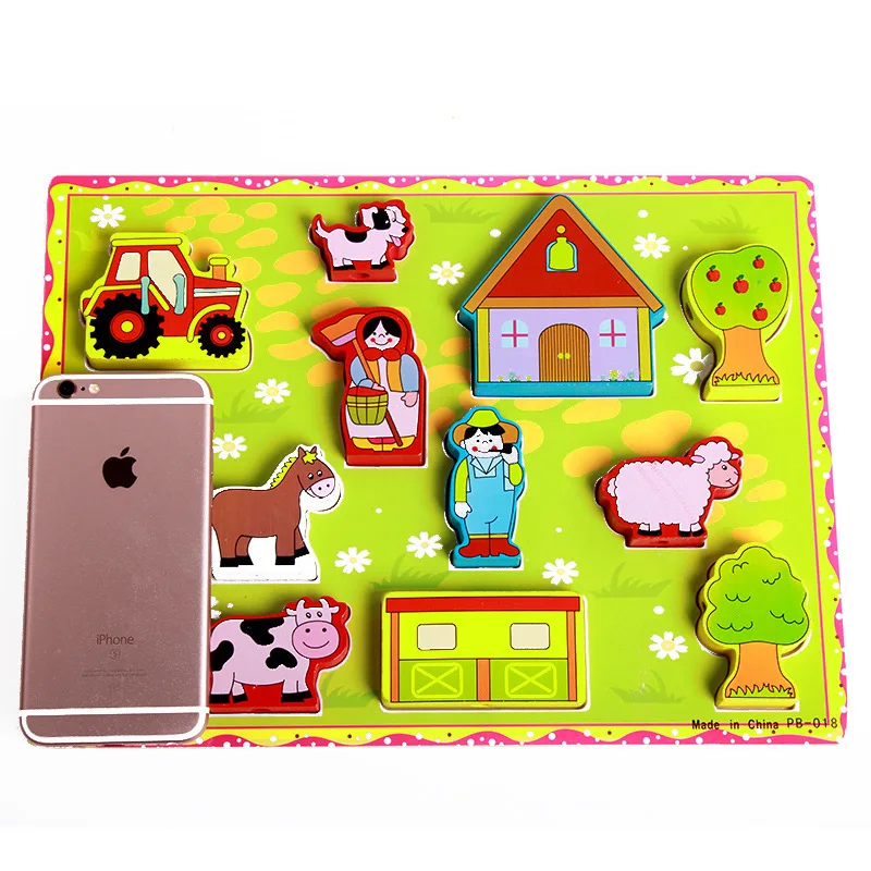 2020 новые фермы головоломки бусины Threading Монтессори Образовательные Деревянные