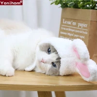 funny easter cute costume easter cap bunny rabbit hat with ears for cats and small dogs pets costume accessories birthday photo