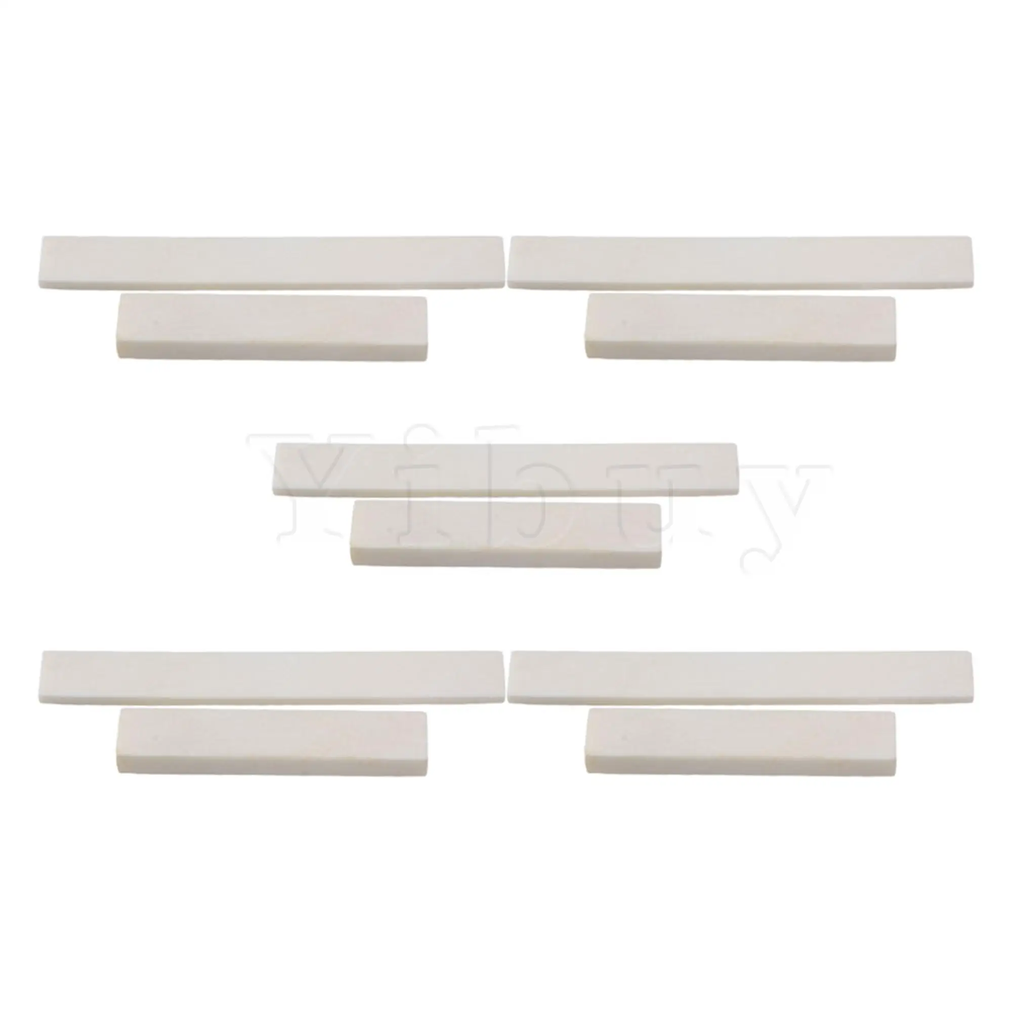 

5 Sets Guitar Blank Bridge Saddle and Nut Set for Guitar Replacement Parts DIY