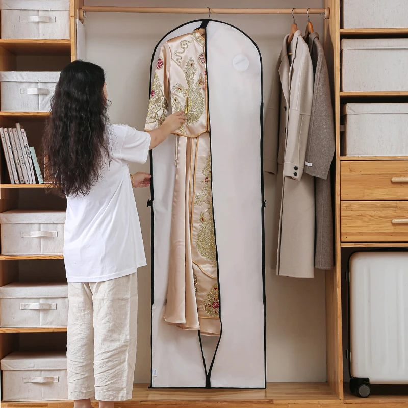 

Cover for Wedding Dress Rack for Clothes Hanging Garment Bag Dust Covers Lid Hanger Clothing Storage House Wardrobe Organizer