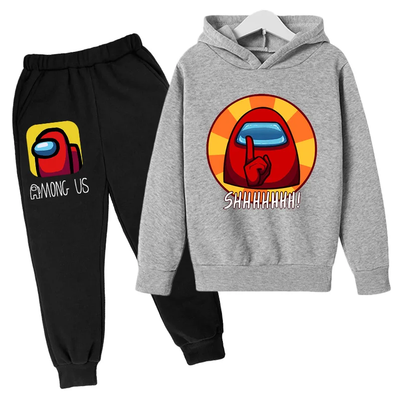 

Spring and Autumn Suit polyester Kids Hoodie And Pant Two-piece Cartoon 4-14 Years Girl Boys 2021 fashion Kids Clothes Set
