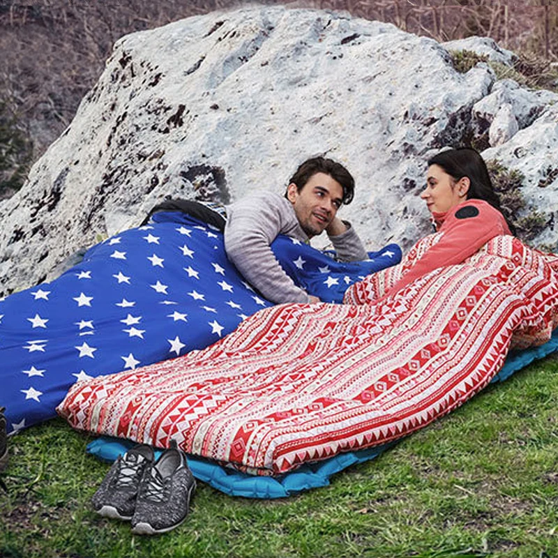 

Outdoor Camping Sleeping Bag Lightweight Autumn And Winter Warm Sleeping Bag Widen Thick Traveling Hiking