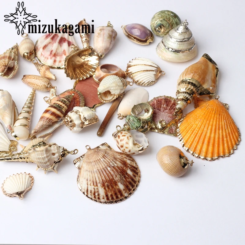 Подвеска из натуральной ракушки в случайном порядке подвески ракушек для