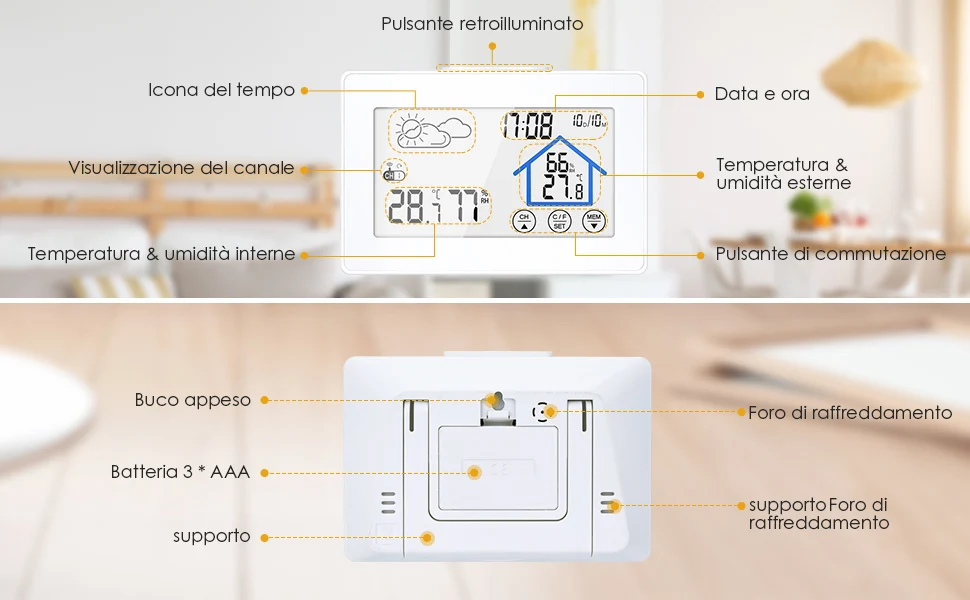 Новый будильник цифровые часы беспроводной датчик температуры и влажности