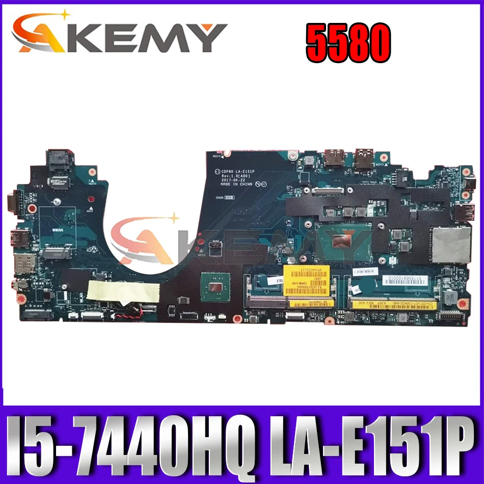 Akemos-placa-mãe para computador portátil, cdp80 refletor para computador portátil dell latitude 5580, 0x00y