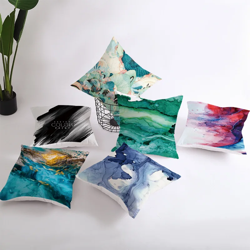 

Cross-border home sofa cushion cover gold digital printing square pillowcase car cushion pillowcase wholesale