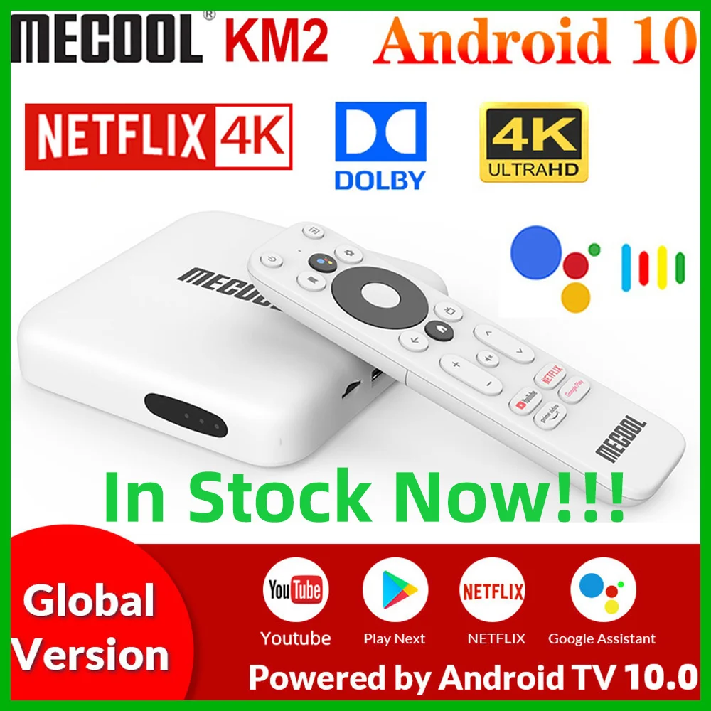 Умная ТВ-приставка Mecool KM2 Android 10 сертифицированная Google | Электроника