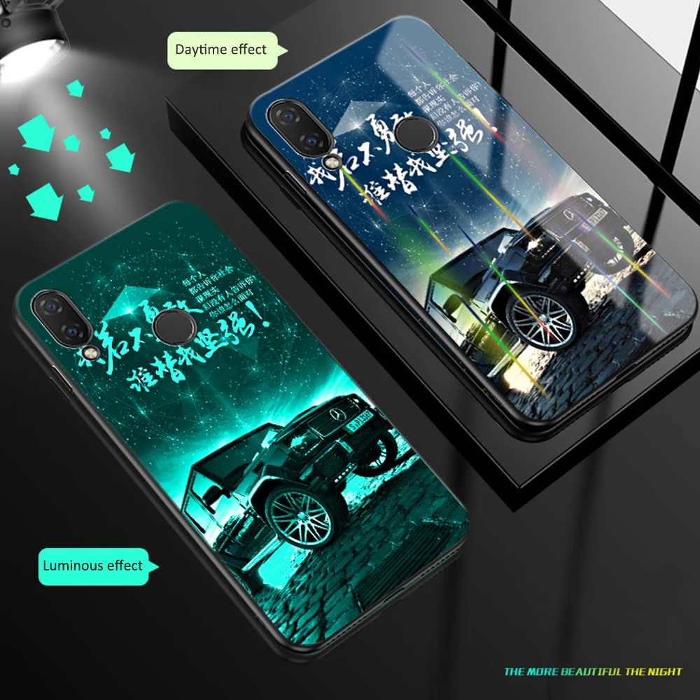 Car Роскошный чехол Lu mi nous из закаленного стекла для Xiaomi mi a1 A2 A3 8 Lite 6 Xio mi Red mi 5 Plus Note 5 7 8 Pro 4 K20Pro - Цвет: Car