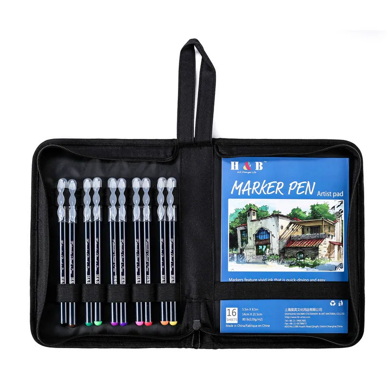 Набор цветных ручек 10 цветов комикс крючок линия мягкие волосы водная Цветная