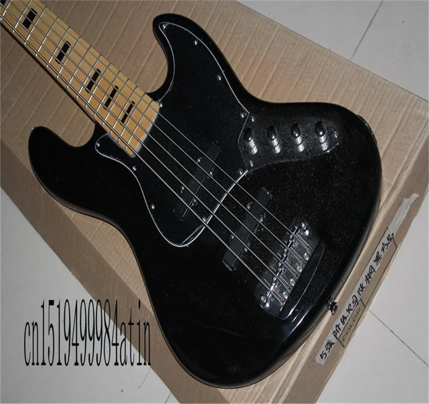 Бесплатная доставка Заводской магазин Лучшая цена джаз черная 5-струнная