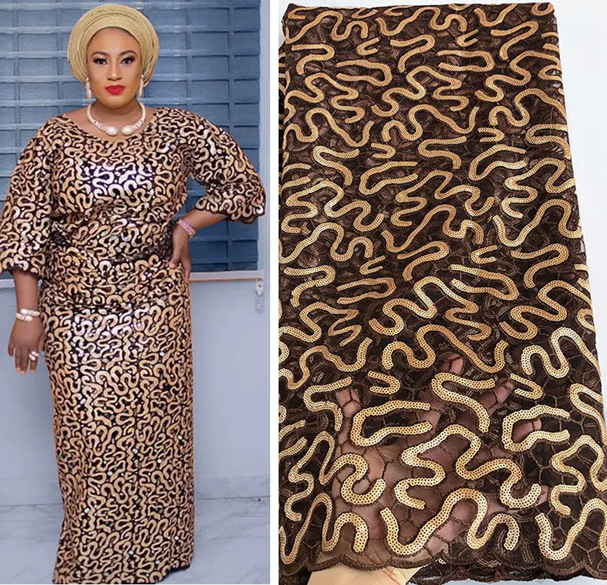 Блестящая розовая французская кружевная африканская сетчатая Тюлевая ткань с