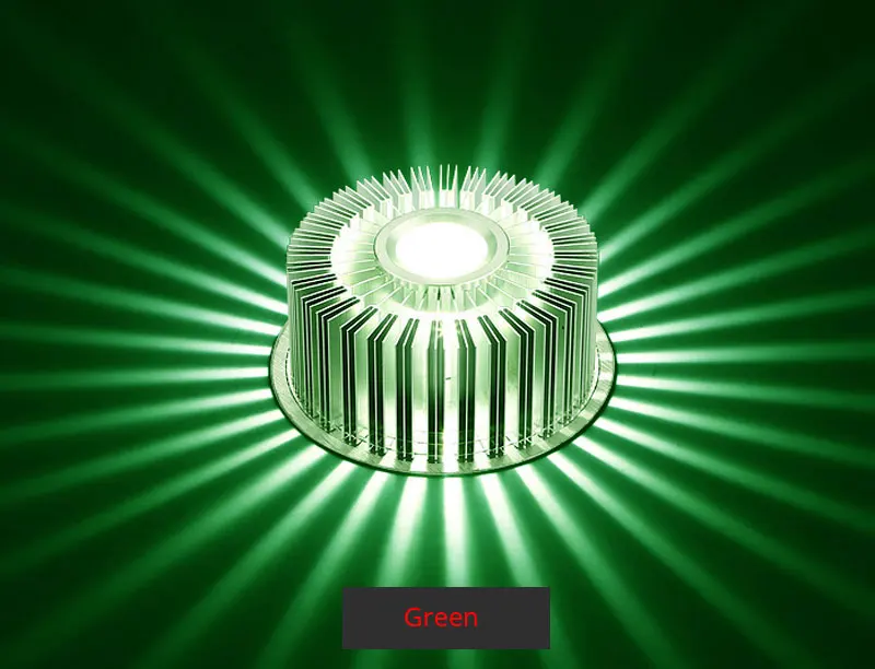 Green Современный светодиодный потолочный светильник RGB пульт дистанционного управления 3 Вт 6 Вт 9 Вт 12 Вт Настенный светильник художественная галерея декоративная Передняя Балконная лампа светильник для крыльца коридора - Испускаемый цвет: Green