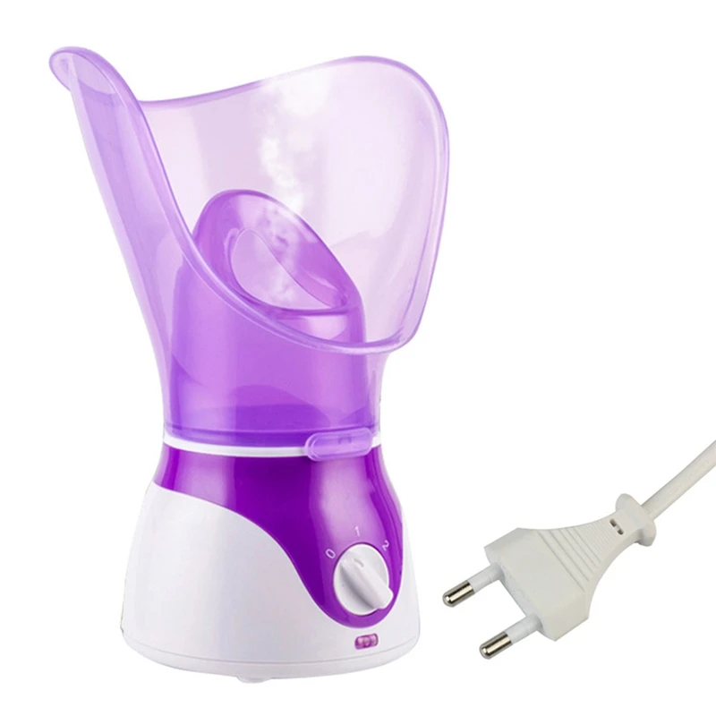 Purple EU Plug Глубокий очиститель лица паровой распылитель Спа сауна кожи испаритель с адаптером - Цвет: Purple EU Plug