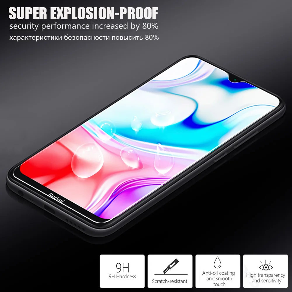 Закаленное стекло для Xiaomi Redmi 8 8A Redmi Note 8T Note 8 Pro 9H 2.5D защитная пленка Взрывозащищенная прозрачная защитная пленка для ЖК-экрана