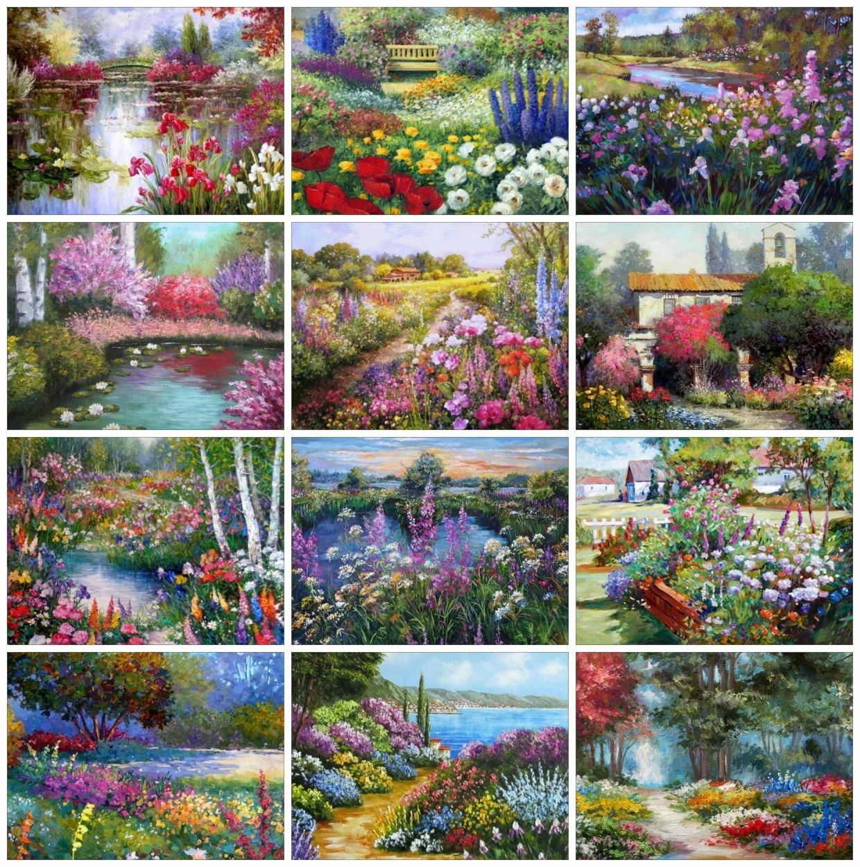 

AZQSD Painting By Numbers Landscape Crafts Acrylic Picture By Numbers Field Drawing On Canvas Wall Art Gift Diy 40x50cm Framed