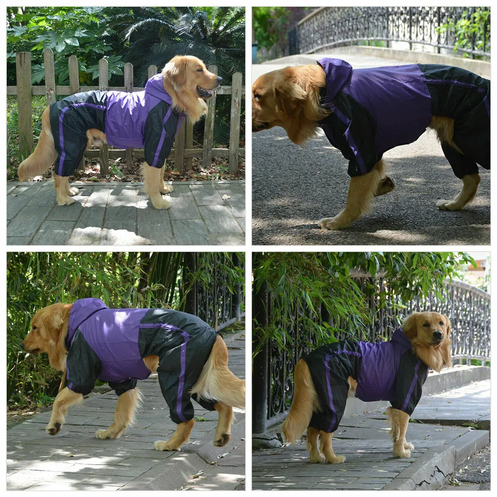 Модный дождевик для собак одежда дождевики водонепроницаемые ветрозащитные на 4